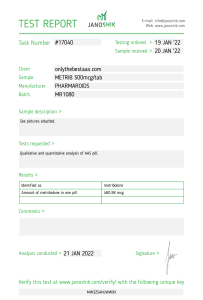 METRIB 500 (USA WAREHOUSE) 5 metrib tabs